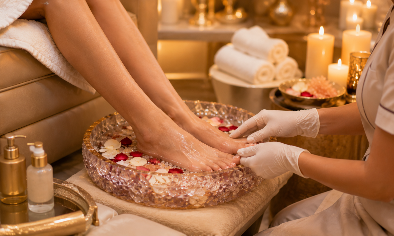 Professional Crystal Pedicure Manicure