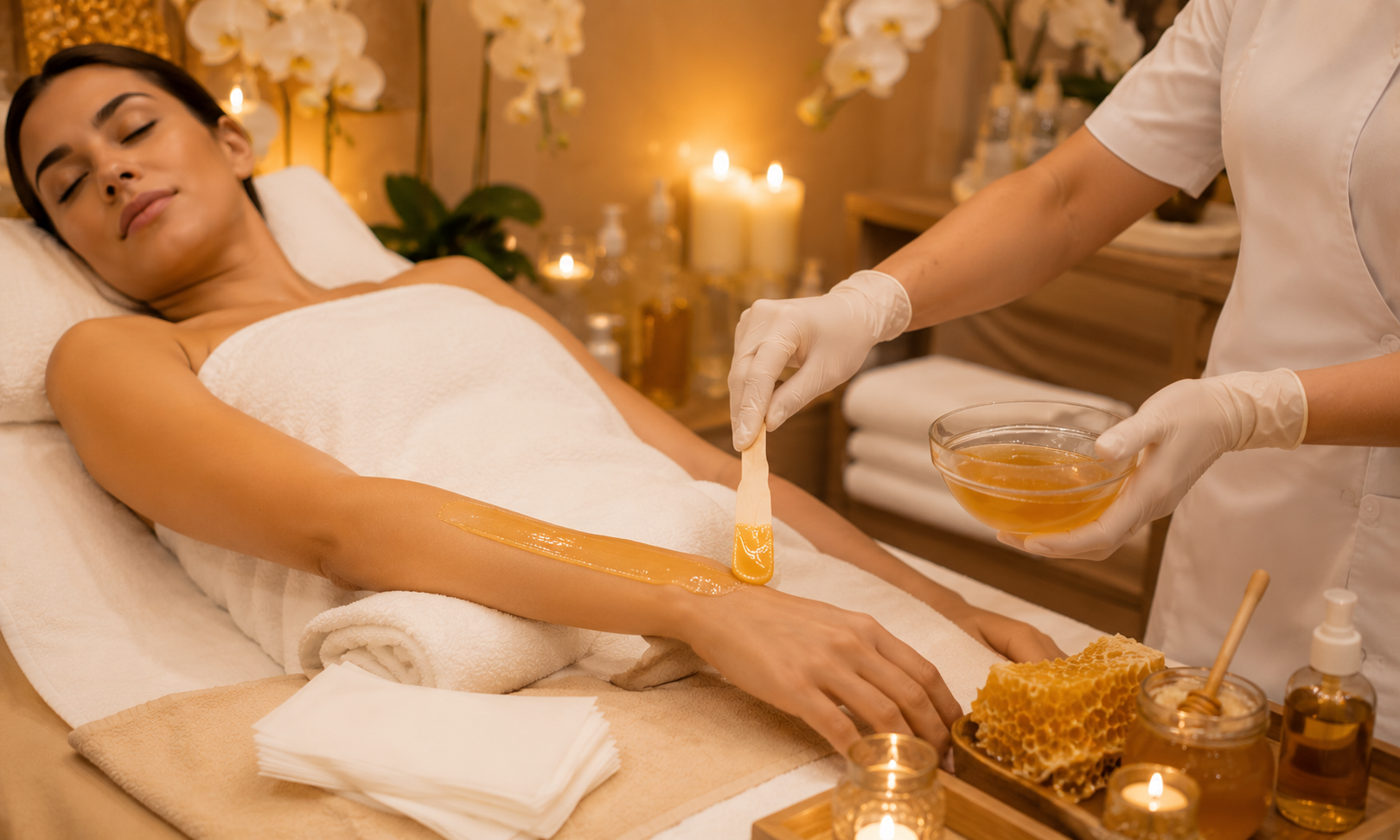 Honey Full Hands Waxing